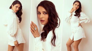 Shehnaaz Gill Looks Bold and Sexy as She Stuns in a White Mini Dress! (View Pics)